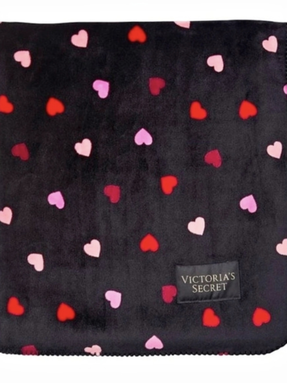 Victoria's Secret Cozy Plush Blanket Print Heart Blanket